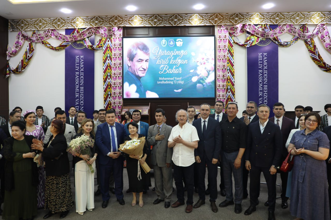 Kamoliddin Behzod nomidagi Milliy rassomlik va dizayn institutida O‘zbekiston davlat san’at va madaniyat instituti tomonidan O‘zbekiston xalq shoiri Muhammad Yusuf tavalludining 72 yilligiga bag‘ishlangan sahnlashtirilgan konsert dasturi o'tkazildi!